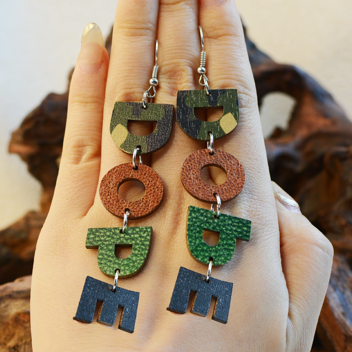 Wholesale DOPE Wooden Earrings